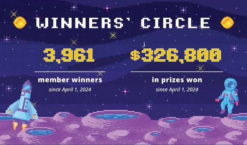 Winners' Circle Graphic showing winners since April 1, 2024