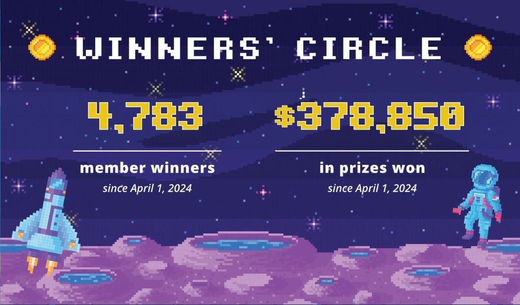 Winners' Circle Graphic showing winners since April 1, 2024