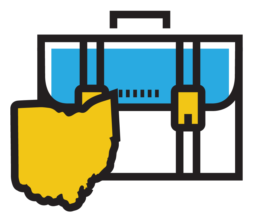 Briefcase Icon with an Ohio Icon overlay