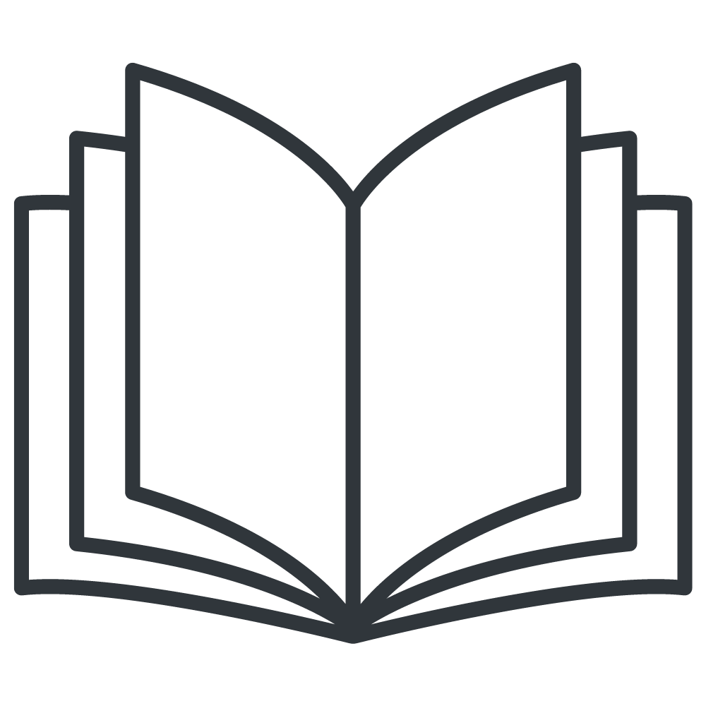 Icon of an open book