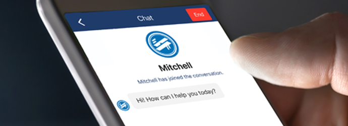 screenshot of someone chatting with a WPCU representative