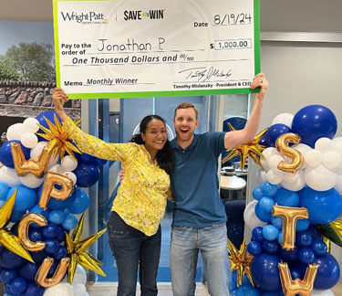 Past $1000 Winners from WPCU's Save to Win Account - Jonathan P.
