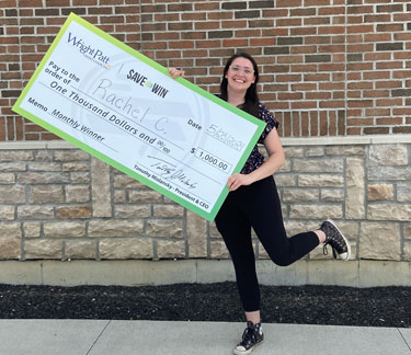 Past $1000 Winners from WPCU's Save to Win Account - Rachel C.